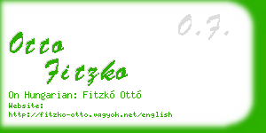 otto fitzko business card